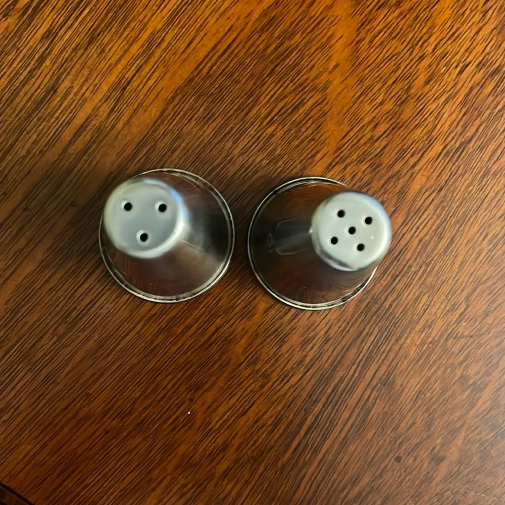 Vintage 18/8 Stainless Steel Japan Salt & Pepper Shakers 1970's